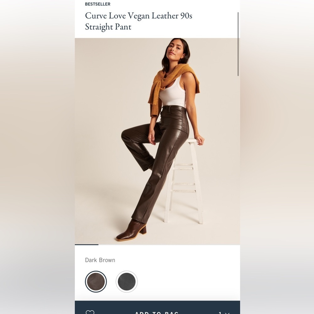 Curve Love Vegan Leather 90s Straight fit